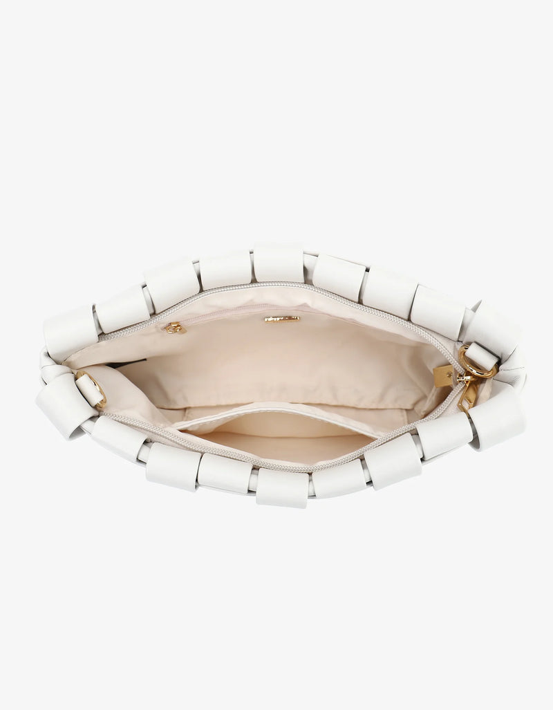 REMI/REID LINDY WOVEN CLUTCH SMALL OFF-WHITE