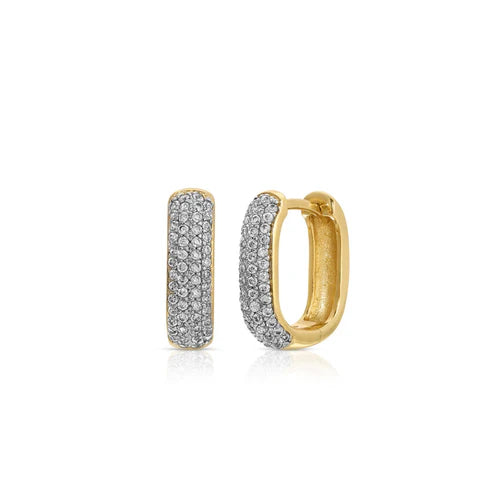 Jurate LA James Pave Square Hoop Earrings