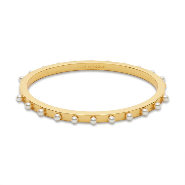 Lele Sadoughi PEARL HINGE BANGLE