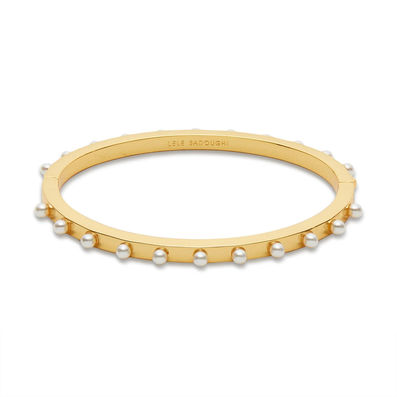 Lele Sadoughi PEARL HINGE BANGLE