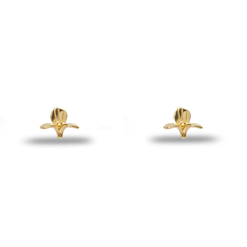 Lele Sadoughi GOLD TRILLIUM STUD EARRINGS