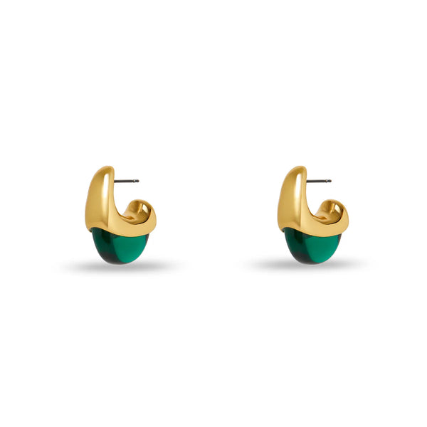 Lele Sadoughi MAY EMERALD BIRTHSTONE DOME DROP