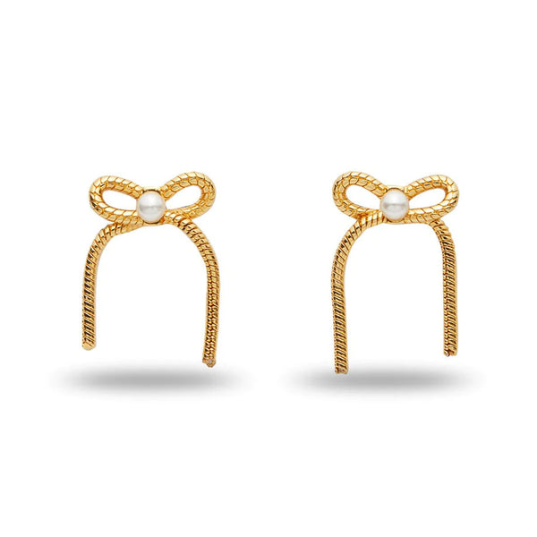 Lele Sadoughi Gold Bow Stud Earring