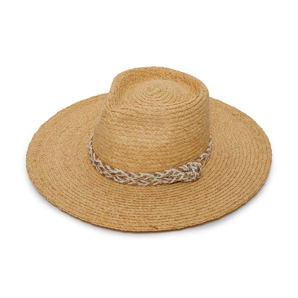 Lele Sadoughi NATURAL BRAIDED ROPE STRAW HAT