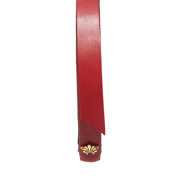 Lele Sadoughi LIPSTICK RED BARDOT FAUX LEATHER HEADBAND