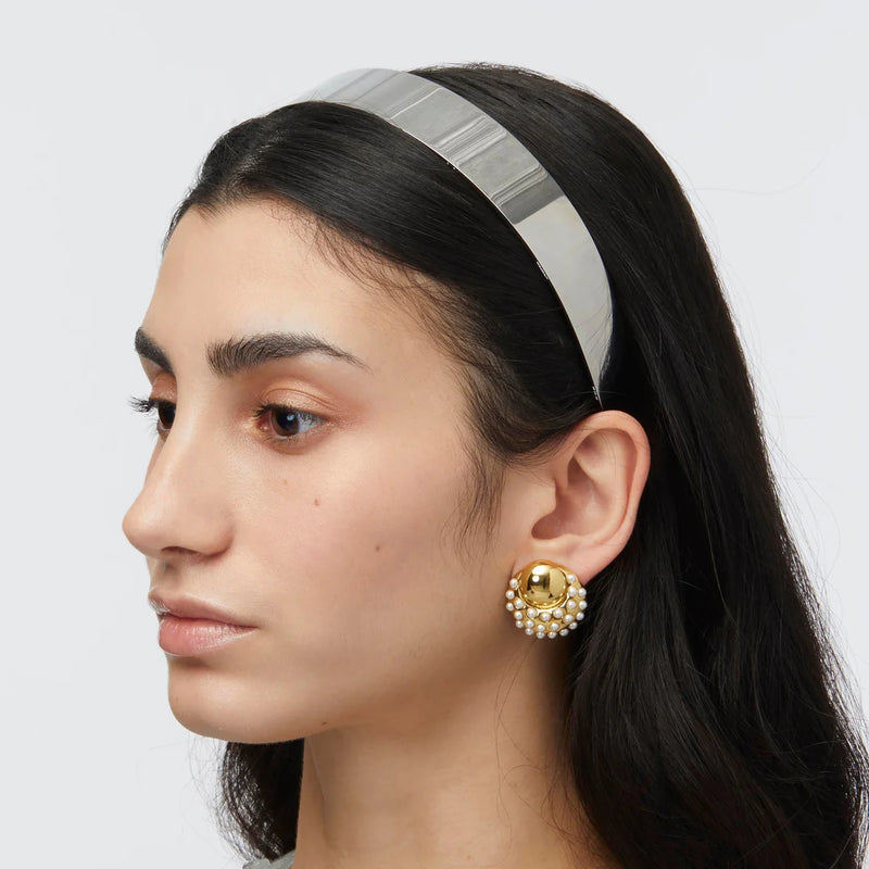 Lele Sadoughi SILVER BESSETTE METAL HEADBAND