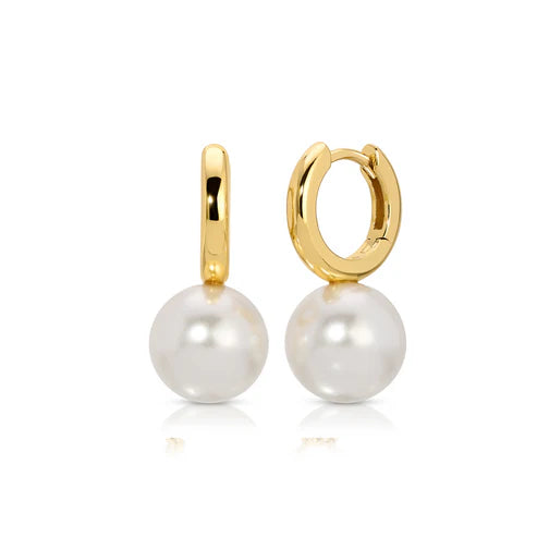 Jurate LA Mystique Pearl Hoop Earrings