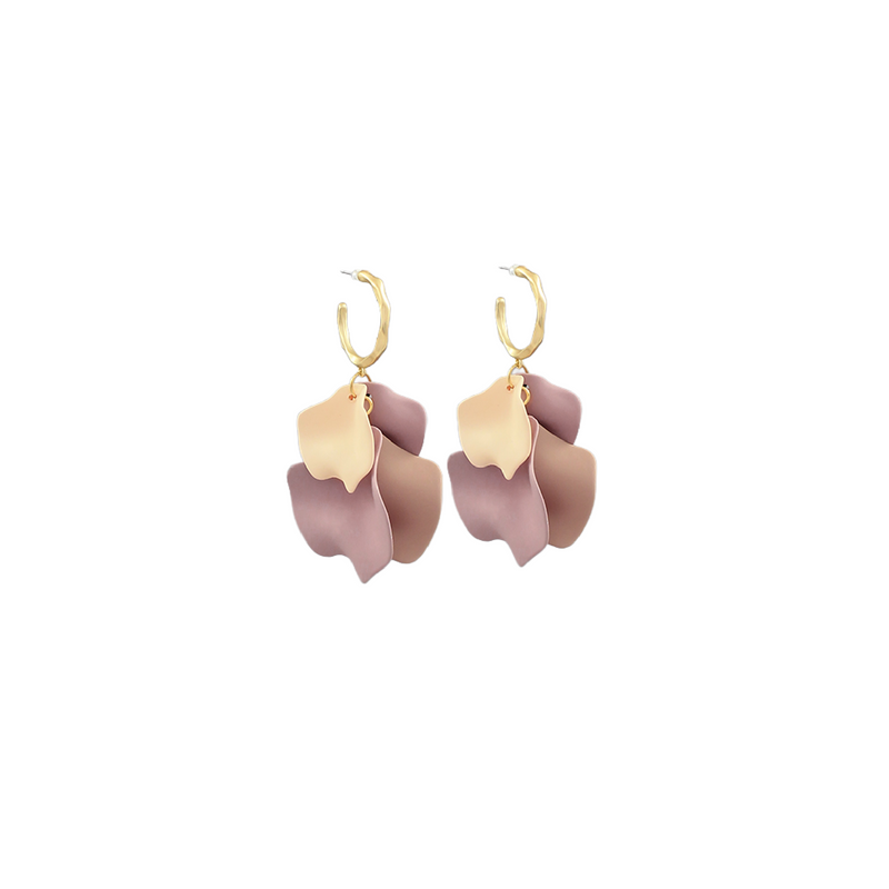 Color Coated Petal Hoops in Mauve