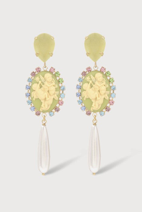 Julie Sion POMPADOUR GOUTTE EARRINGS