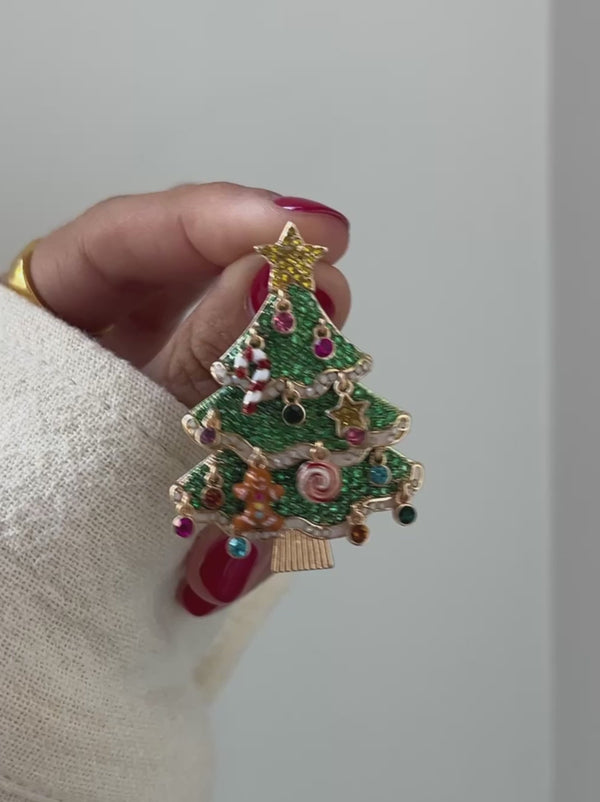 Bauble Bar Oh Glitzmas Tree Holiday Statement Earrings