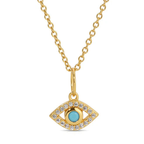 Jurate LA Vibes Evil Eye Necklace