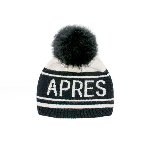 Mitchie's Apres Black Pom Hat