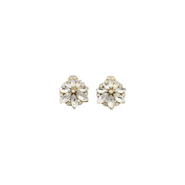 Bishop Boutique Crystal Marquise Flower Earring